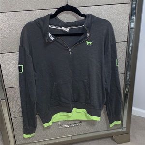 Gray and green Pink zip up